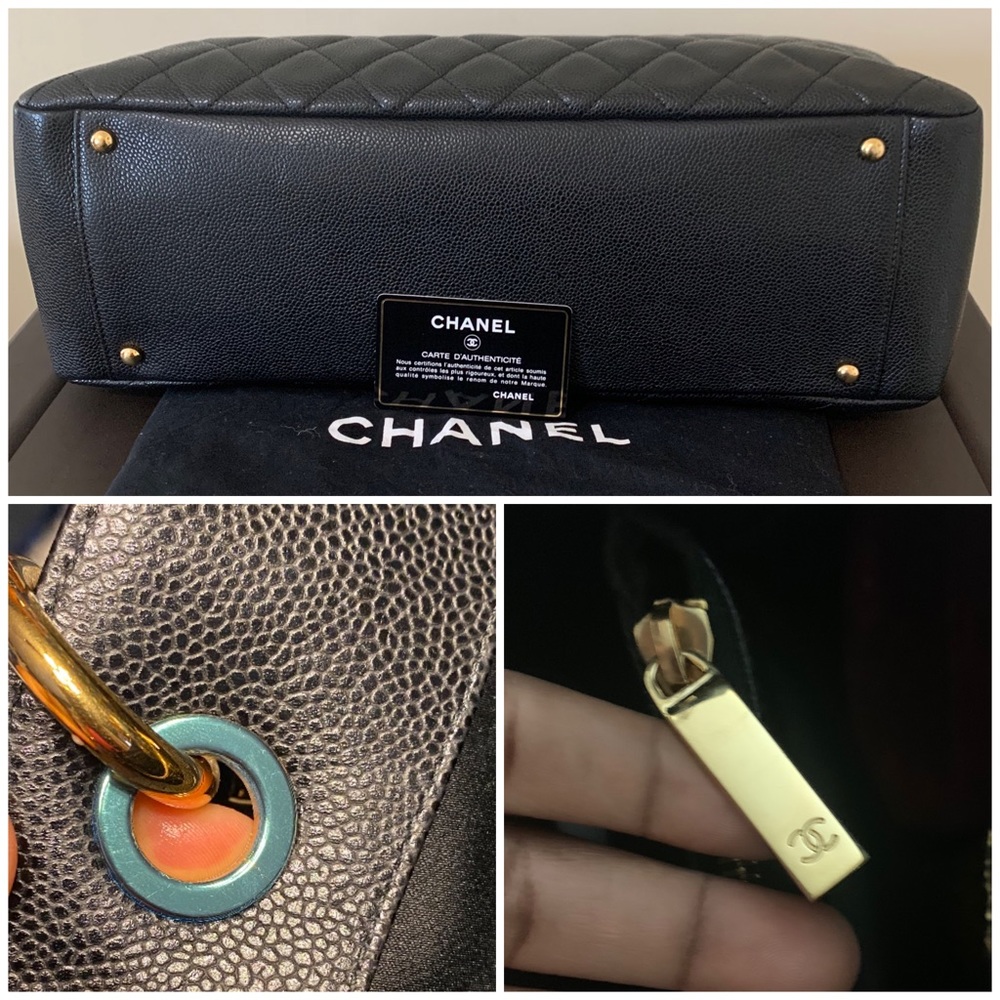 SHARING RARE CHANEL GST XL Caviar Quilted Bag 💗💕 - Picture 6 of 12